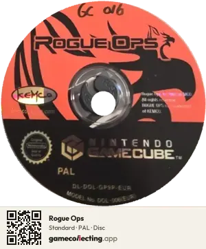 Rogue Ops Nintendo GameCube, PAL disc