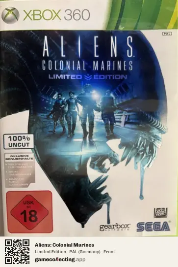 Aliens: Colonial Marines Xbox 360, Germany box front
