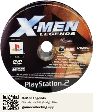 X-Men Legends PlayStation 2, PAL disc