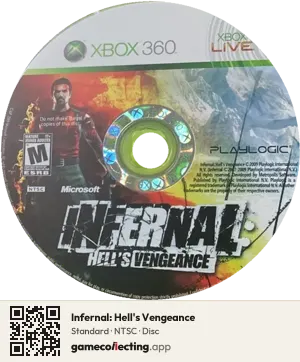 Infernal: Hell's Vengeance Xbox 360, NTSC disc