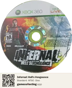 Infernal: Hell's Vengeance Xbox 360, NTSC disc