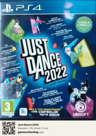 Just Dance 2022 PlayStation 4, Italy box front
