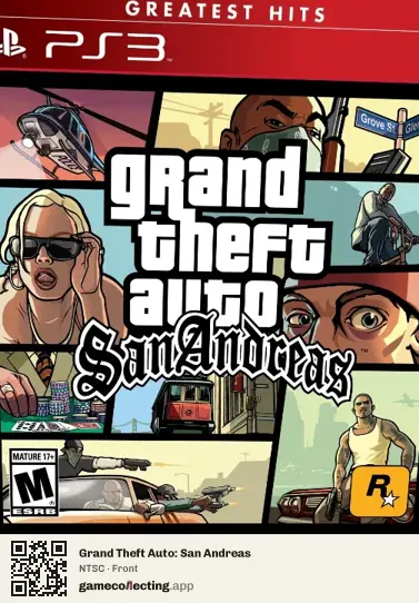 Grand Theft Auto: San Andreas PlayStation 3, NTSC box front