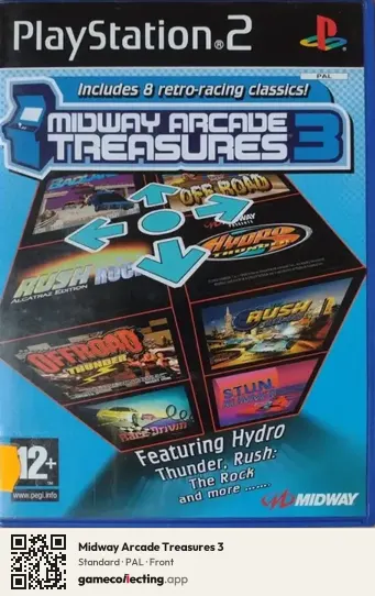 Midway Arcade Treasures 3 PlayStation 2, PAL box front