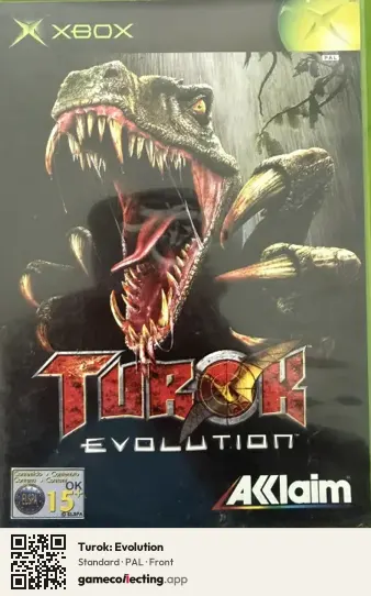 Turok: Evolution Xbox, PAL box front