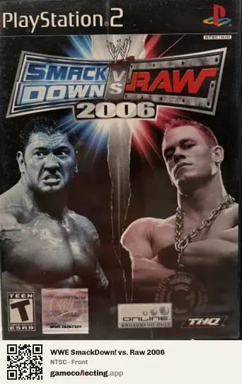 WWE SmackDown! vs. Raw 2006 PlayStation 2, NTSC box front