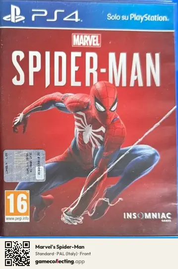 Marvel's Spider-Man PlayStation 4, Italy box front