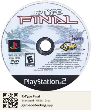 R-Type Final PlayStation 2, NTSC disc