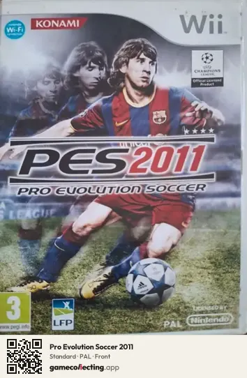 Pro Evolution Soccer 2011 Nintendo Wii, PAL box front