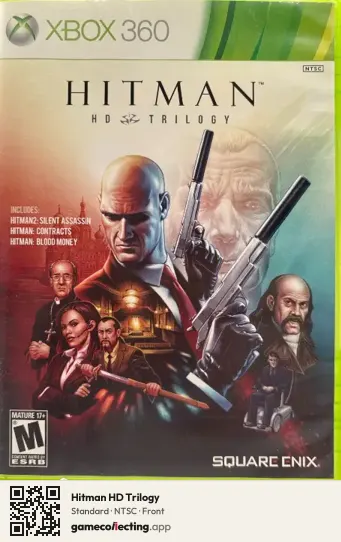 Hitman HD Trilogy Xbox 360, NTSC box front