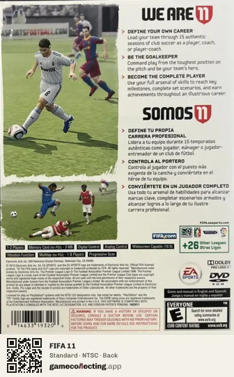 FIFA 11 PlayStation 2, NTSC box back