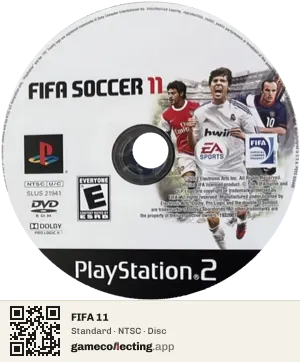 FIFA 11 PlayStation 2, NTSC disc