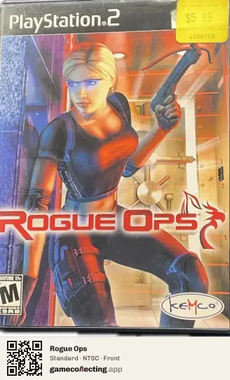 Rogue Ops PlayStation 2, NTSC box front