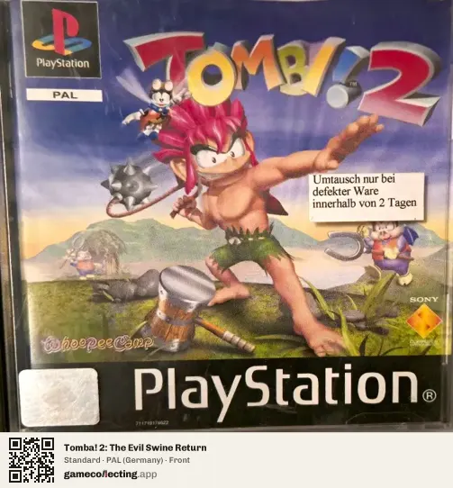Tomba! 2: The Evil Swine Return PlayStation, Germany box front