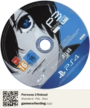 Persona 3 Reload PlayStation 4, PAL disc
