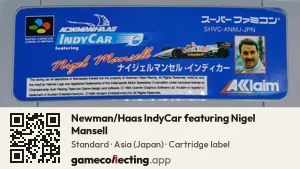 Newman/Haas IndyCar featuring Nigel Mansell Super Nintendo Entertainment System, Asia cartridge label