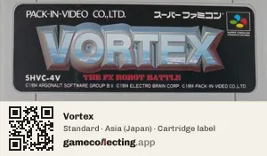 Vortex Super Nintendo Entertainment System, Asia cartridge label