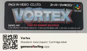 Vortex Super Nintendo Entertainment System, Asia cartridge label