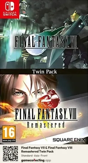 Final Fantasy VII & Final Fantasy VIII Remastered Twin Pack Nintendo Switch, Asia box front