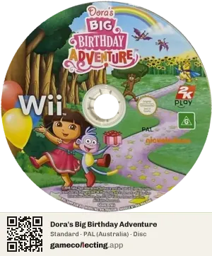 Dora's Big Birthday Adventure Nintendo Wii, PAL disc
