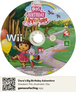 Dora's Big Birthday Adventure Nintendo Wii, PAL disc