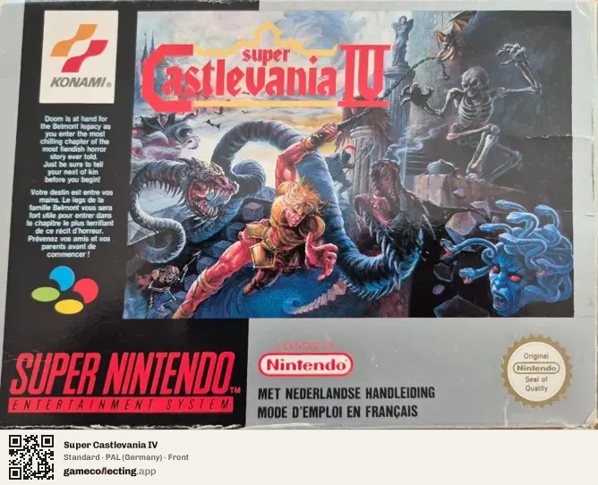 Super Castlevania IV Super Nintendo Entertainment System, Germany box front