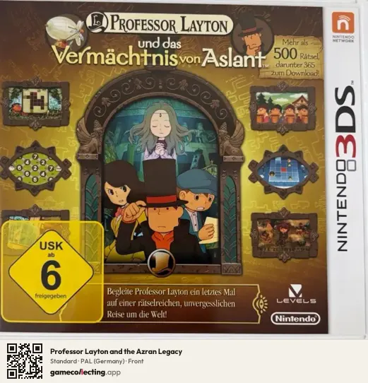 Professor Layton and the Azran Legacy Nintendo 3DS, Germany box front
