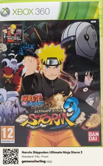 Naruto Shippuden: Ultimate Ninja Storm 3 Xbox 360, PAL box front