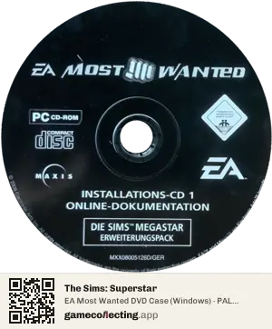 The Sims: Superstar Computer, PAL disc