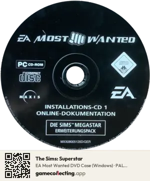 The Sims: Superstar Computer, PAL disc