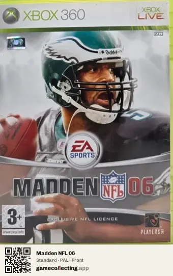 Madden NFL 06 Xbox 360, PAL box front