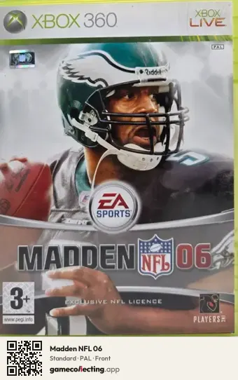 Madden NFL 06 Xbox 360, PAL box front
