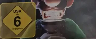 Luigi's Mansion 3, the USK square on its front