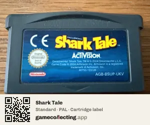 Shark Tale Game Boy Advance, PAL cartridge label