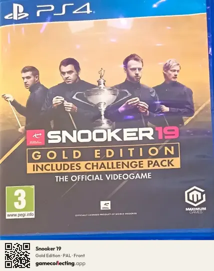Snooker 19 PlayStation 4, PAL box front