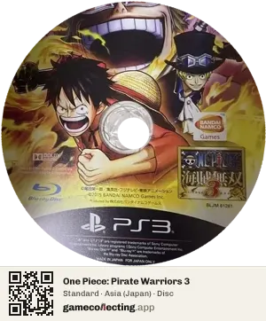 One Piece: Pirate Warriors 3 PlayStation 3, Asia disc