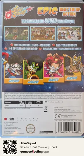 Jitsu Squad Nintendo Switch, Germany box back