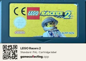 LEGO Racers 2 Game Boy Advance, PAL cartridge label