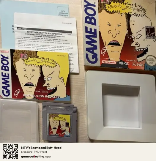 MTV's Beavis and Butt-Head Game Boy, PAL box front