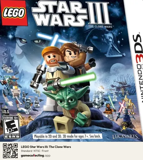 LEGO Star Wars III: The Clone Wars Nintendo 3DS, NTSC box front