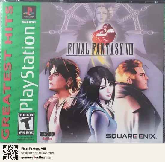 Final Fantasy VIII PlayStation, NTSC box front