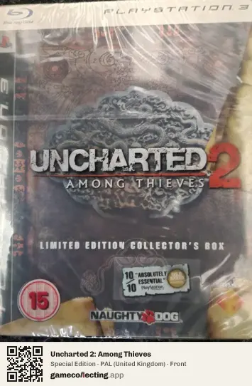 Uncharted 2: Among Thieves PlayStation 3, United Kingdom box front