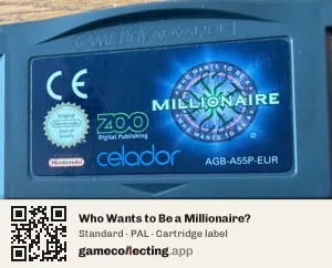 Who Wants to Be a Millionaire? Game Boy Advance, PAL cartridge label