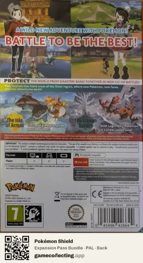 Pokémon Shield Nintendo Switch, PAL box back