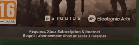 Battlefield 6, the PEGI square on its front