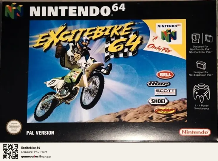 Excitebike 64 Nintendo 64, PAL box front