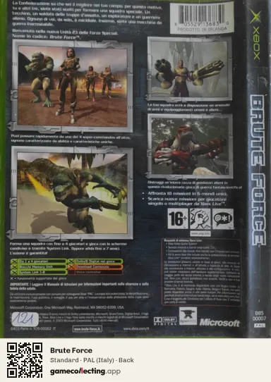 Brute Force Xbox, Italy box back