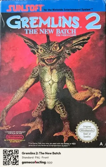 Gremlins 2: The New Batch Nintendo Entertainment System, PAL box front