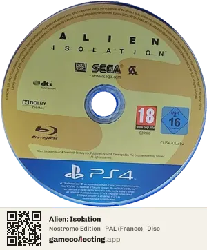 Alien: Isolation PlayStation 4, PAL disc