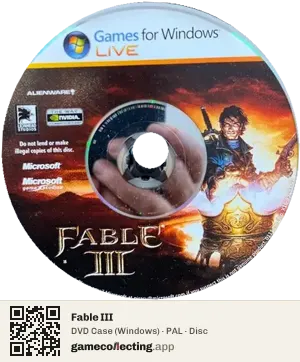 Fable III Computer, PAL disc